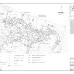 Construction plan sheet showing a layout for hardscape improvements.