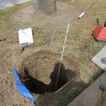 Subsurface investigation using test pits to characterize soils on-site