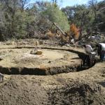 Excavation of Footing for New Water Tank